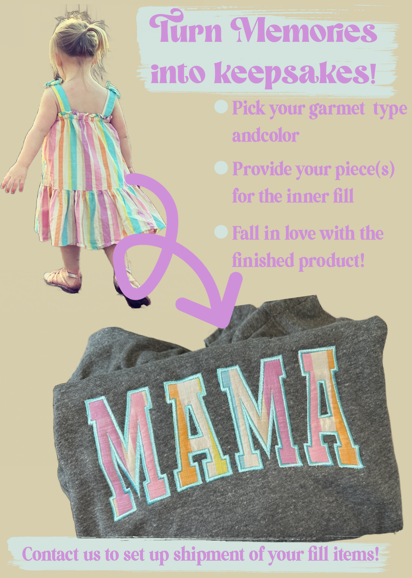 Custom Embroidered Appliqué Tee or Sweatshirt