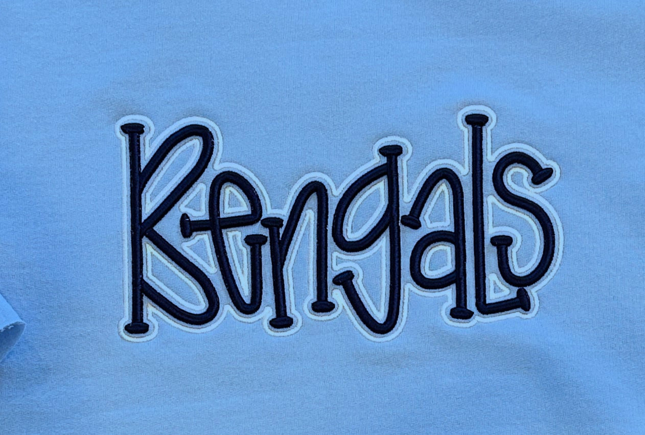 3D Embroidery - Bengals