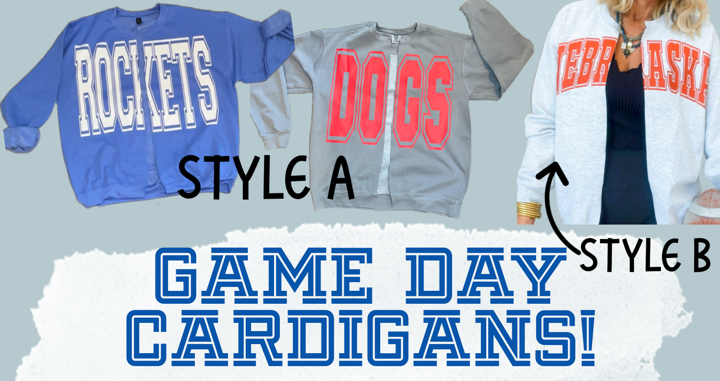 Game Day Sweatshirt Cardigans
