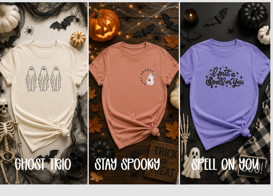 Embroidered Halloween Tees & Sweatshirts