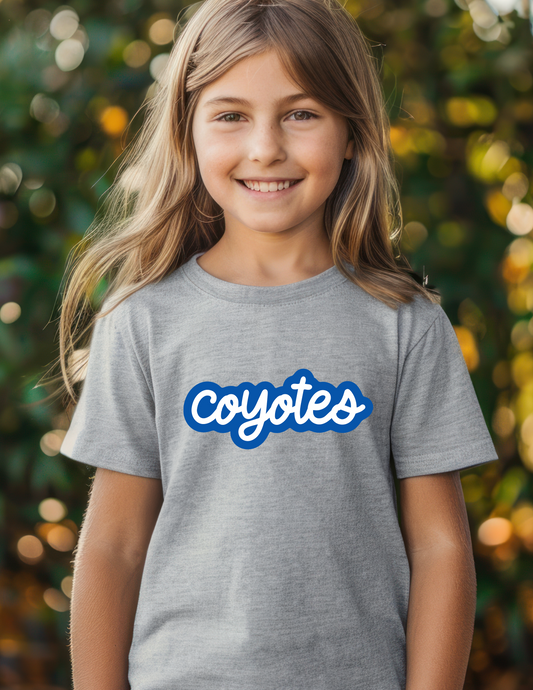 Cursive Coyote Outline Tee