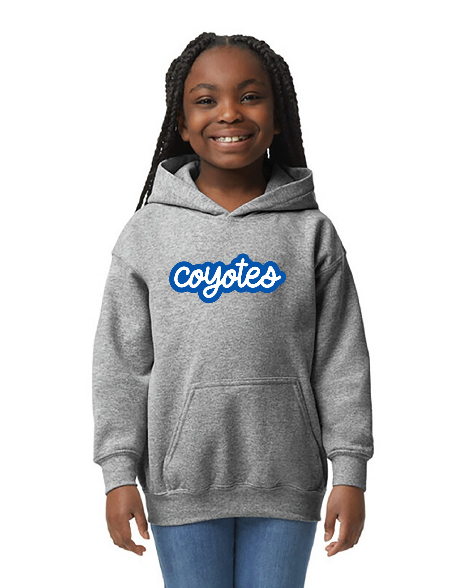 Cursive Coyote Outline Sweatshirt