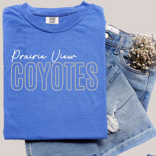 Prairie View Coyotes Outline Tee