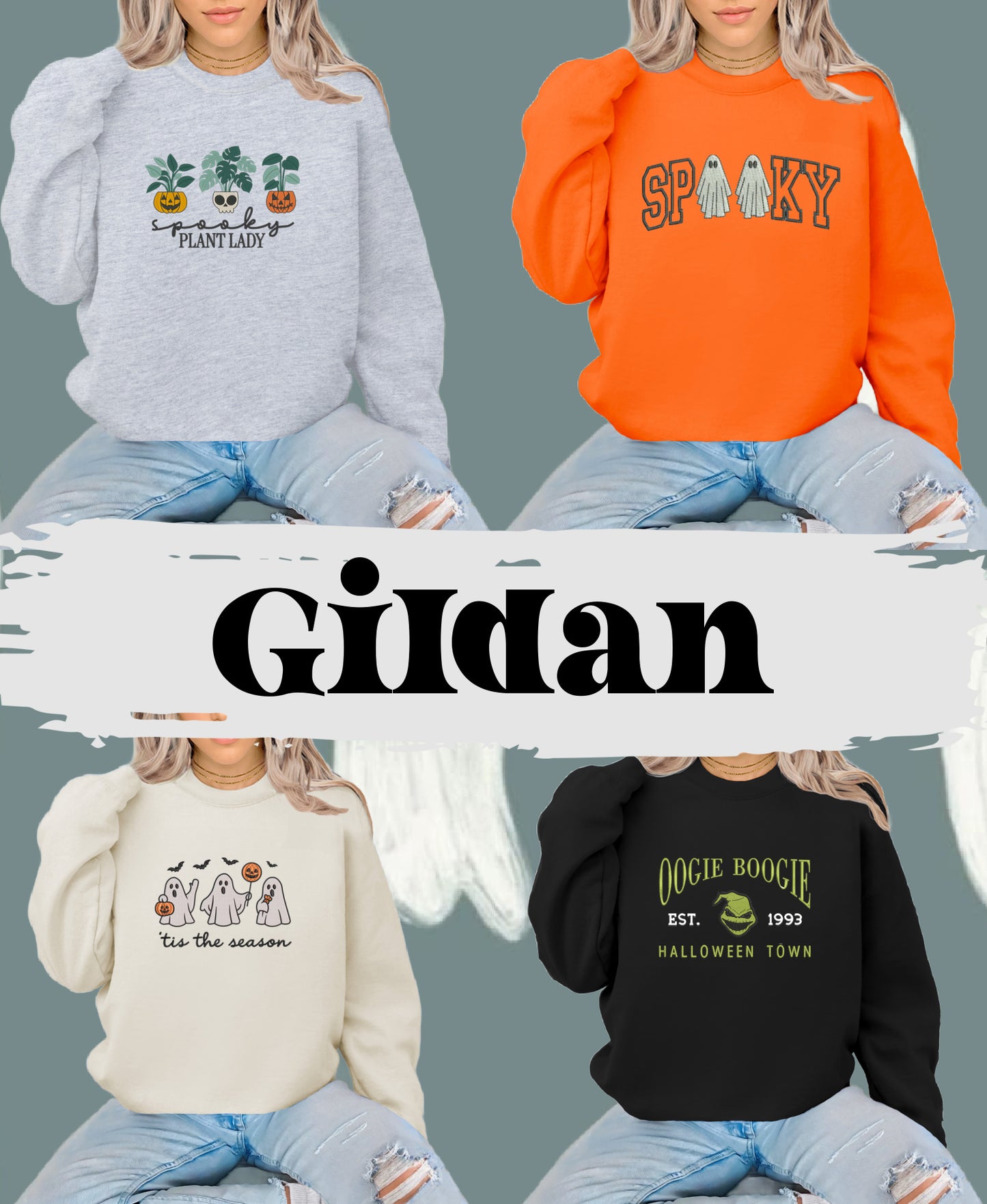 Embroidered Halloween Tees & Sweatshirts