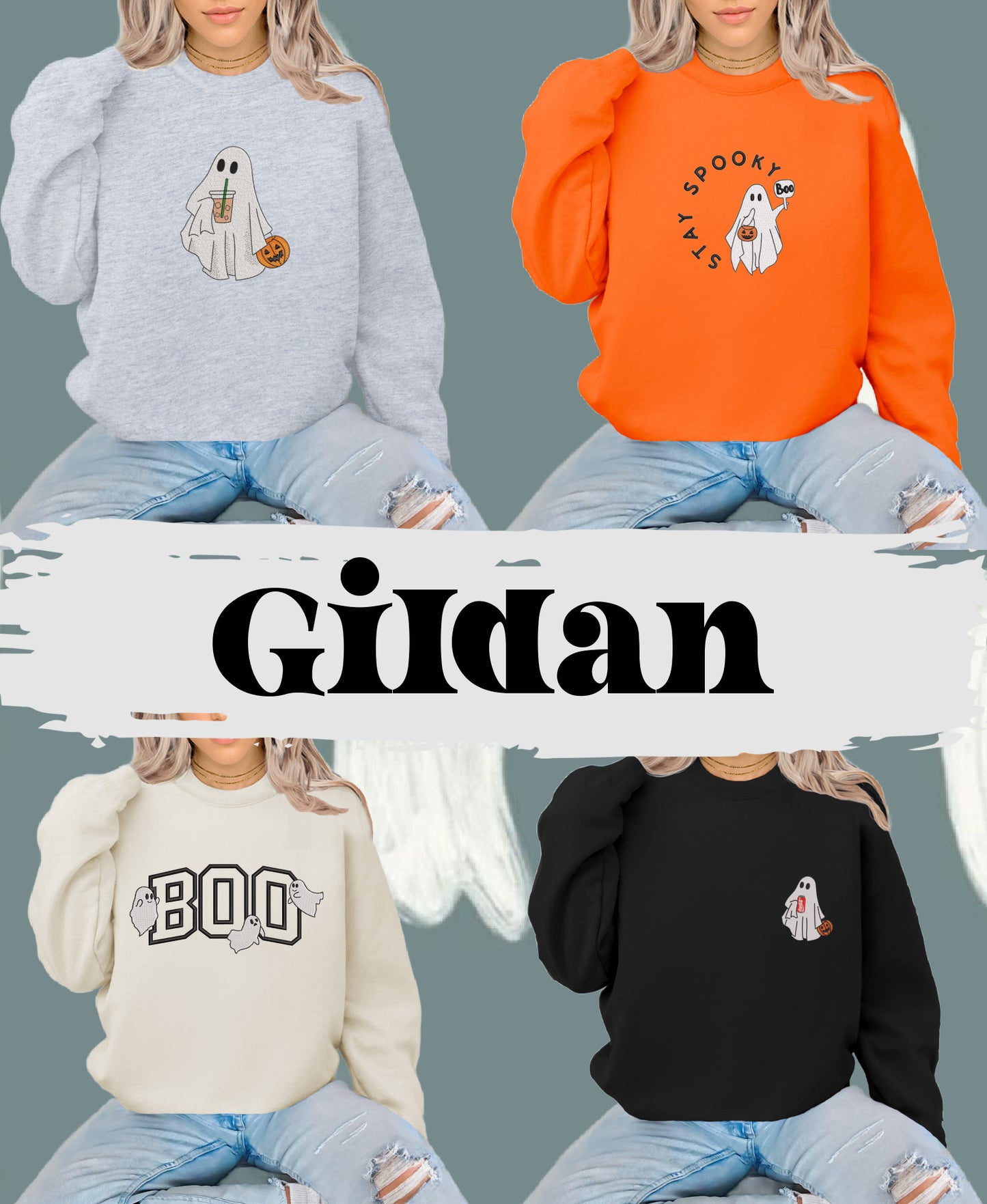 Embroidered Halloween Tees & Sweatshirts