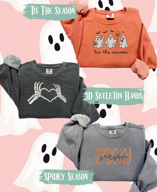 Embroidered Halloween Tees & Sweatshirts