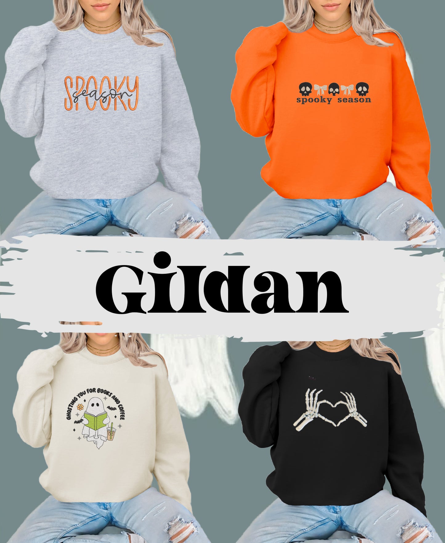 Embroidered Halloween Tees & Sweatshirts