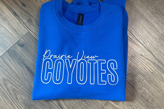 Prairie View Coyotes Outline Tee