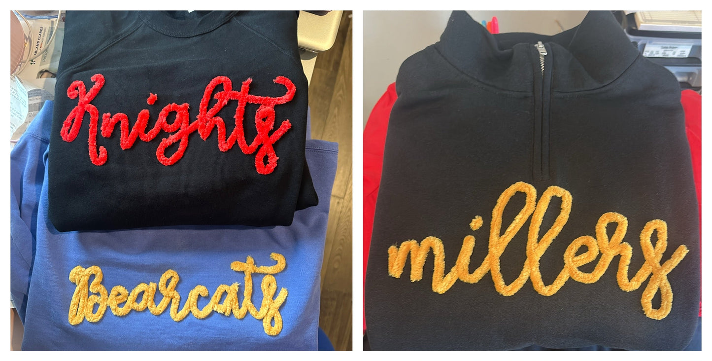 Yarn Embroidered Sweatshirts